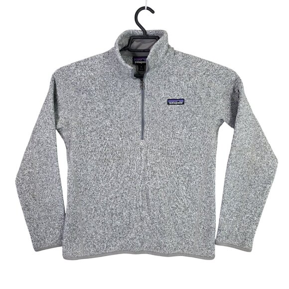 Patagonia Sweaters - Womens Patagonia Gray 1/4 Zip Fleece Pullover Sweater Long Sleeve Polyester M